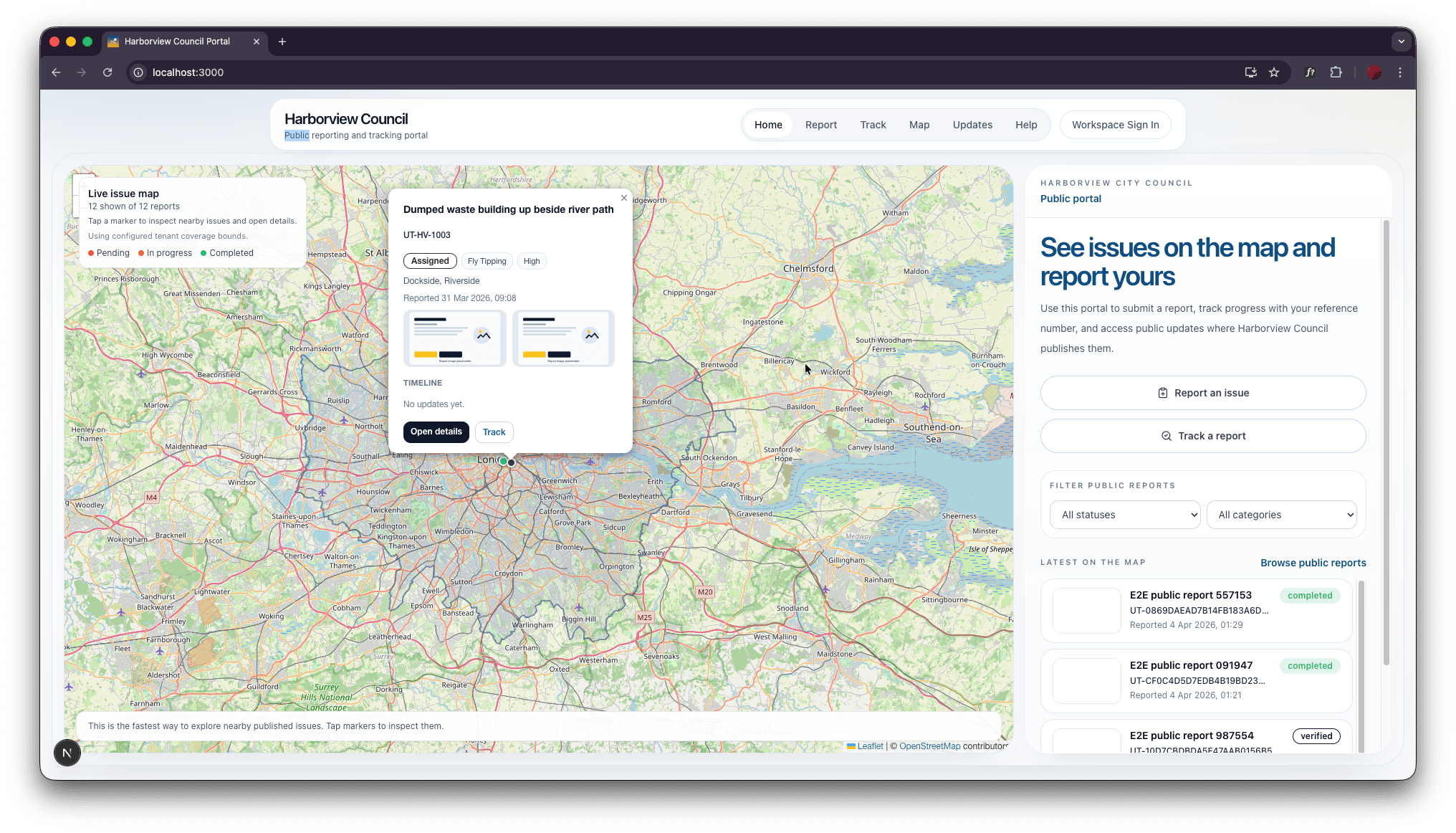 UrbanTrack product workflow preview